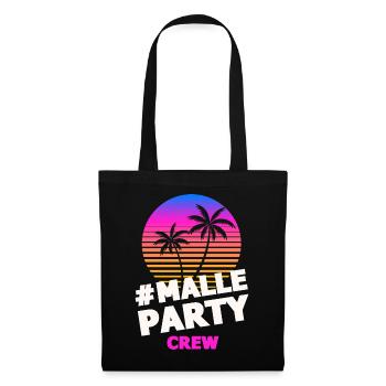 malle party crew bunt - Stoffbeutel - Schwarz - Vorne