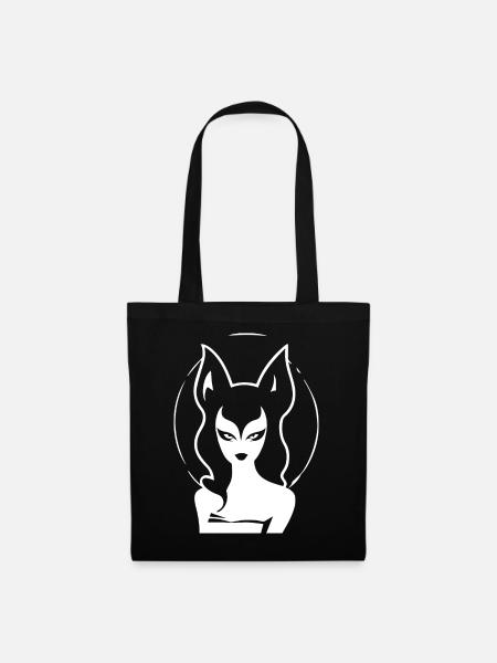 Gothic Girl Dark Fairytale Goth Okkulte Frauen Batc - Stoffbeutel - Schwarz