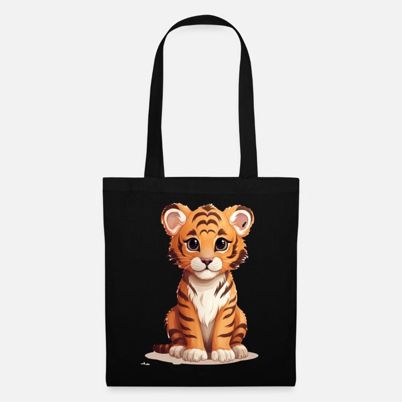 Cute Tiger Baby - Stoffbeutel - Schwarz
