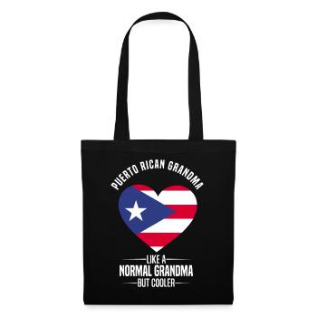 Puerto Rico Flagge | Puerto Ricaner Geschenkideen - Stoffbeutel - Schwarz - Vorne