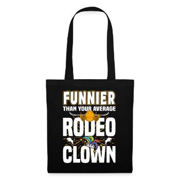 Rodeo Clown | Rodeo Cowboy Western Beruf Geschenke - Stoffbeutel - Schwarz - Vorne