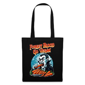 Oubliez le sang Go Vampire végétarien végétalien - Sac en tissu - noir - Devant