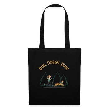 canicross, coureur de chiens de canicross, chien renifleur - Sac en tissu - noir - Devant