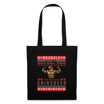 Christmas Gym, Christmas Gym Gainzdeer, - Stoffbeutel - Schwarz - Vorne