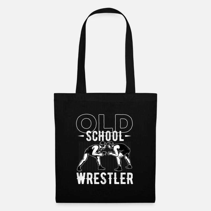 Lutte, luttes de style grec romain, - Sac en tissu - noir