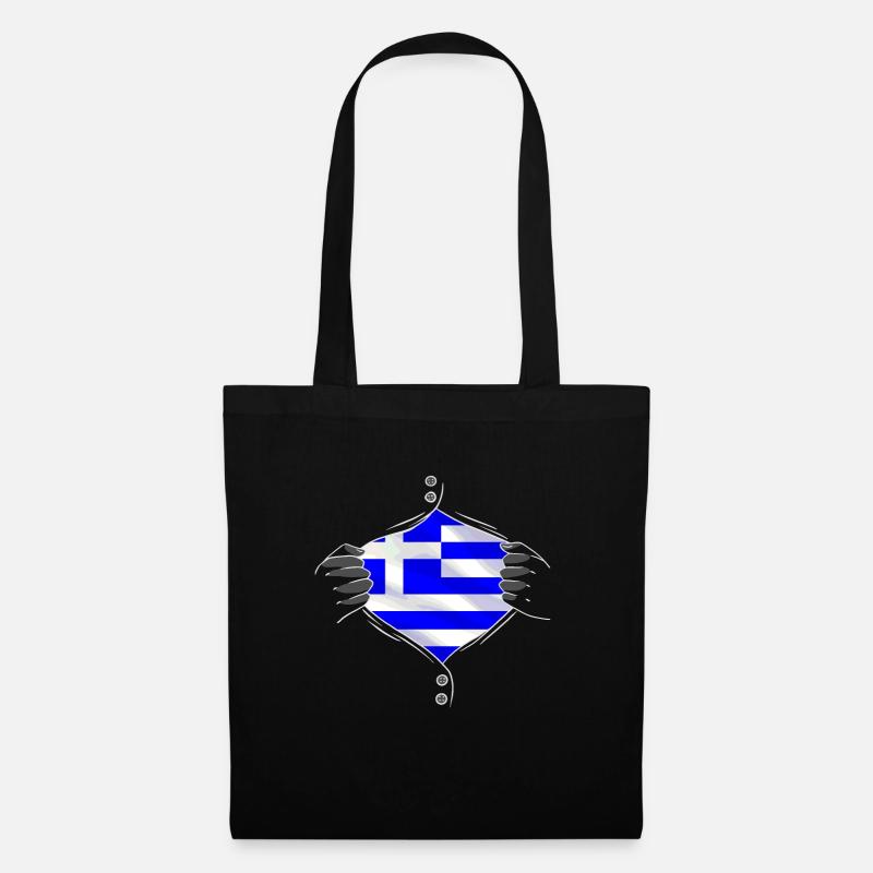 Greece flag proud - Stoffbeutel - Schwarz