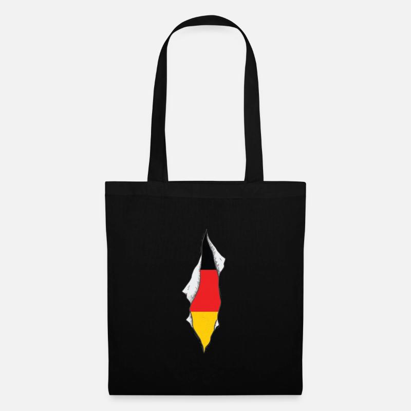 germany flag proud german - Stoffbeutel - Schwarz