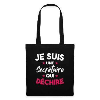 Je Suis Une Secrétaire Qui Déchire - Sac en tissu - noir - Devant