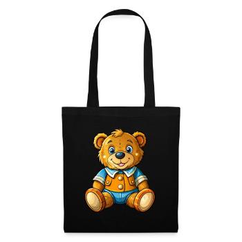 Mignon nounours - Sac en tissu - noir - Devant