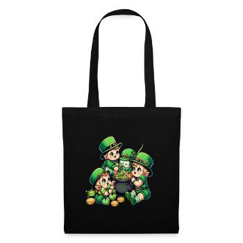 Happy Leprechaun (Irish Leprechaun) Bébés - Sac en tissu - noir - Devant