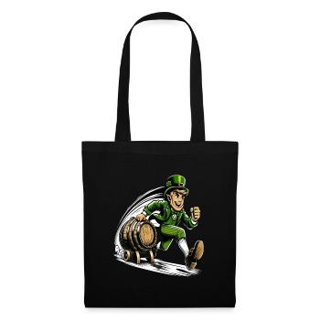 Running Leprechaun (Irish Leprechaun) - Tote Bag - black - Front