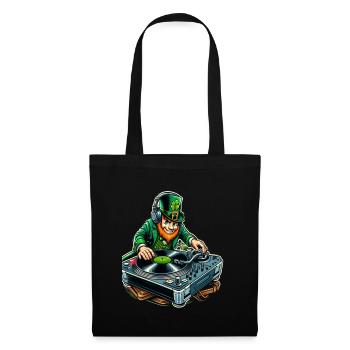 DJ Leprechaun (Irish Leprechaun) - Tote Bag - black - Front