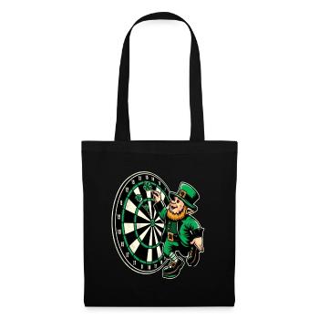 Fléchettes jouant du lutin (lutin irlandais) - Sac en tissu - noir - Devant