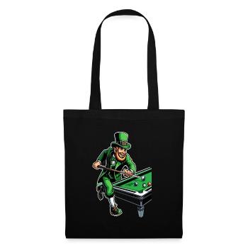 Billard jouant au lutin (lutin irlandais) - Sac en tissu - noir - Devant