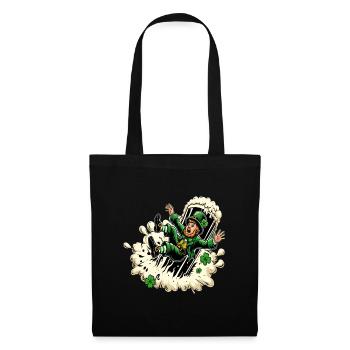 Falling Leprechaun (Irish Leprechaun) - Tote Bag - black - Front