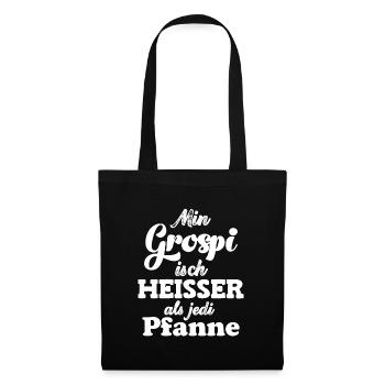 Mi Grospi isch der bescht Opa Schweiz Grosspapi - Stoffbeutel - Schwarz - Vorne