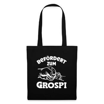 Befördert zum Grospi Schweiz Hallo Opa Schweiz - Stoffbeutel - Schwarz - Vorne