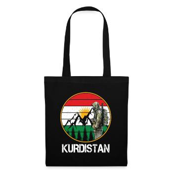 Drapeau du Kurdistan Bakur Bashur Rojava Rojhlt Newroz - Sac en tissu - noir - Devant