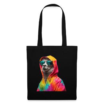 Llama with Sunglasses Colorful Cool Alpaca Llama - Tote Bag - black - Front