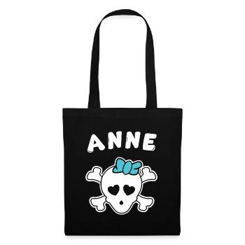 Pirate Anne Design pour les filles et les femmes - Sac en tissu - noir - Devant