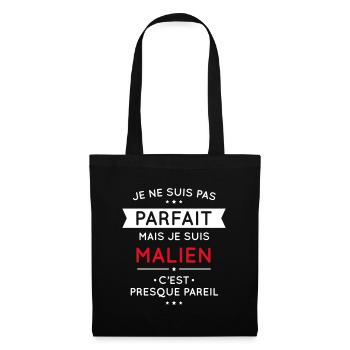 Je ne suis pas parfait mais je suis Malien - Sac en tissu - noir - Devant
