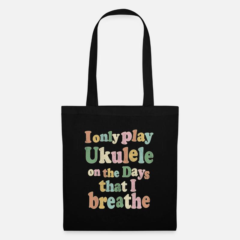 I only play Ukulele on the days that I - Stoffbeutel - Schwarz