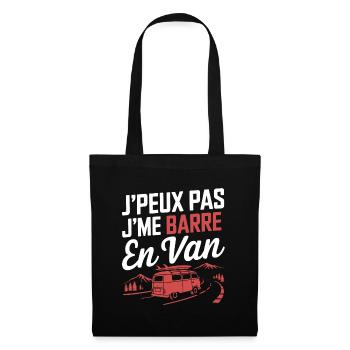 j'peu pas j'me barre en Van - Sac en tissu - noir - Devant