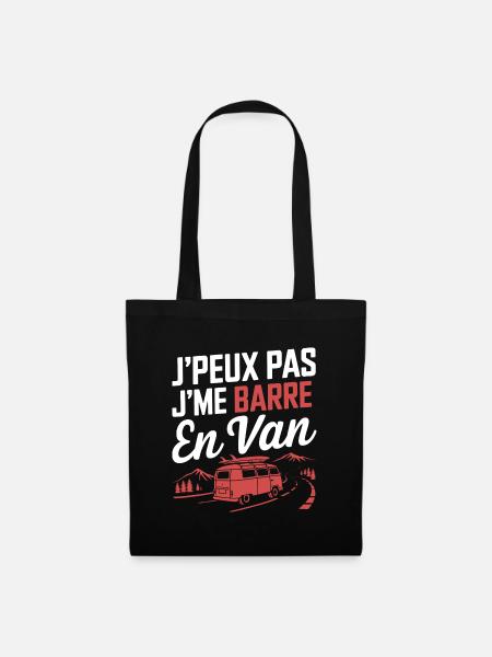j'peu pas j'me barre en Van - Sac en tissu - noir