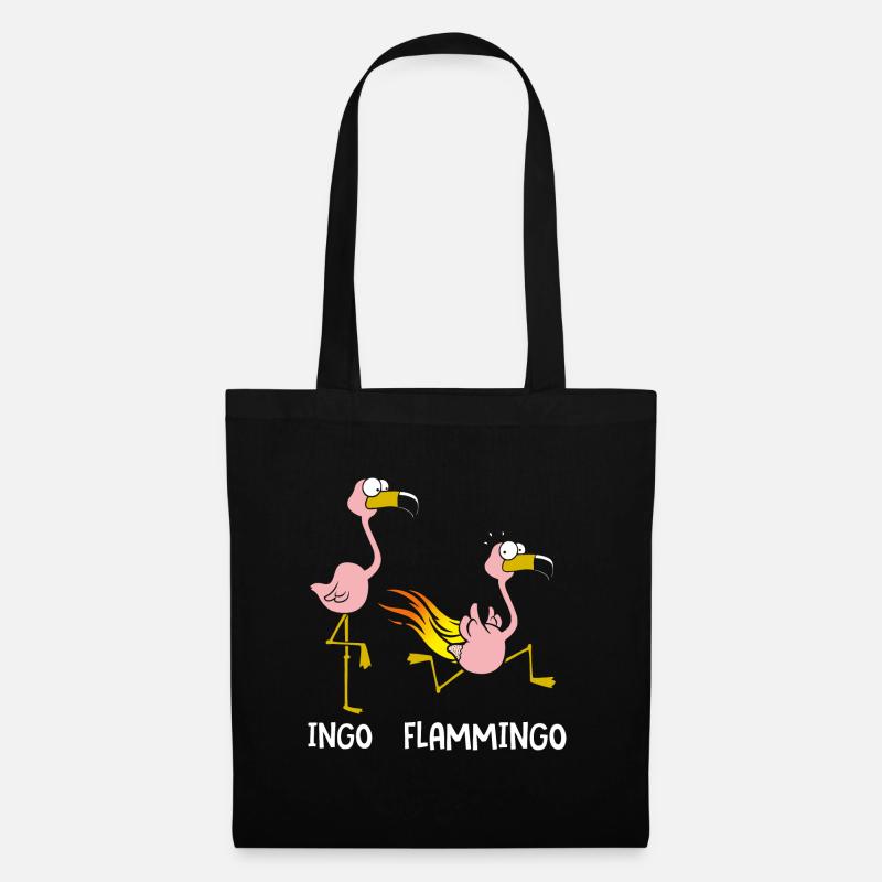 Ingo Flammingo - Stoffbeutel - Schwarz