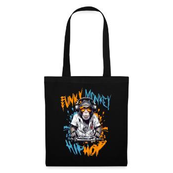 Monkey Hip Hop - Tote Bag - black - Front