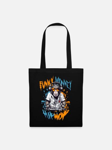 Monkey Hip Hop - Tote Bag - black