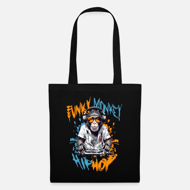 Monkey Hip Hop - Tote Bag - black