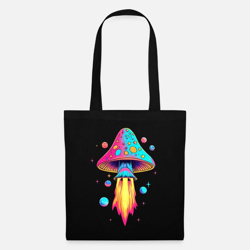 Psychedelic Mushroom Rocket - Stoffbeutel - Schwarz