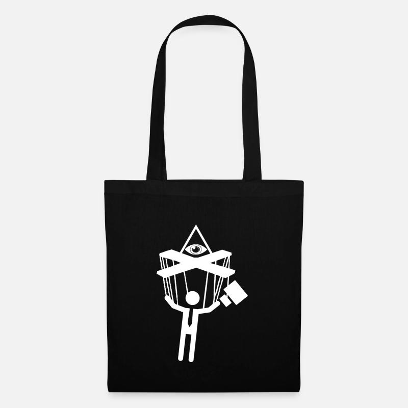 Geschenk Pyramide Sonne Auge Illuminati Ägypten - Stoffbeutel - Schwarz