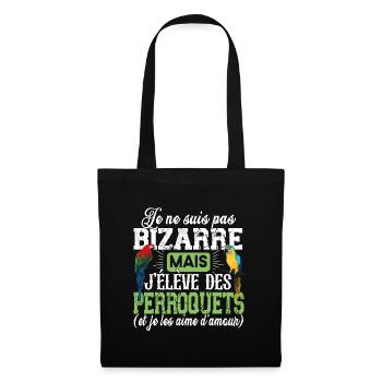 Perroquet Oiseau Perruche Ara Conure Cadeau Humour - Sac en tissu - noir - Devant