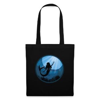 Sirène sous l’eau - Sac en tissu - noir - Devant