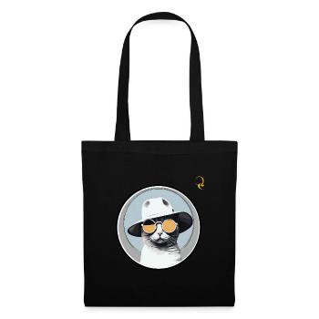CHAT STYLÉ - Sac en tissu - noir - Devant
