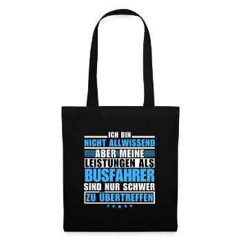 Unrivalled performance as a bus driver - Tote Bag - black - Front