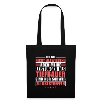 Des performances inégalées en tant qu’ingénieur civil - Sac en tissu - noir - Devant