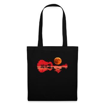 Guitar Nature Lake Shadow Guitar Design - Tote Bag - black - Front