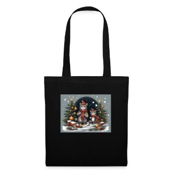 Chatons de Noël - Sac en tissu - noir - Devant