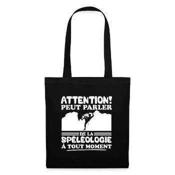 Parler de la spéléologie à tout moment - Sac en tissu - noir - Devant