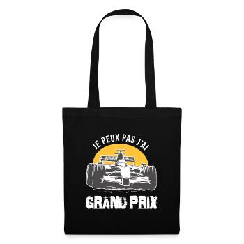 Je peux pas j ai Grand Prix course automobile - Sac en tissu - noir - Devant
