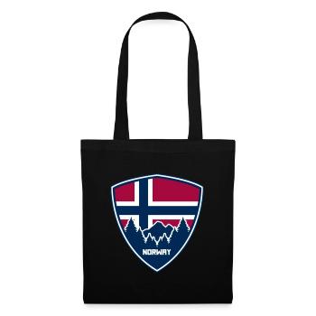 Norway - Norge - Norwegen - Wappen - Stoffbeutel - Schwarz - Vorne