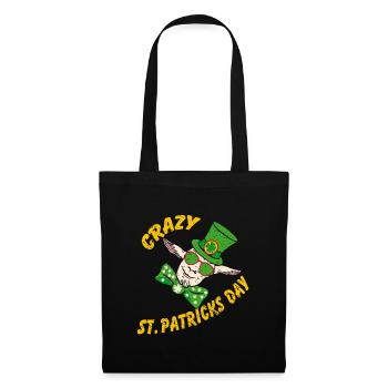 Folle Saint-Patrick Drôle Chèvre Folle - Sac en tissu - noir - Devant