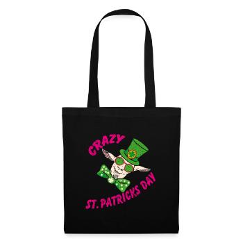 Folle Saint-Patrick Drôle Chèvre Folle - Sac en tissu - noir - Devant