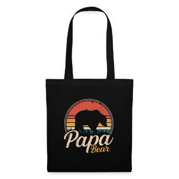 Papa Bear Retro - Tote Bag - black - Front