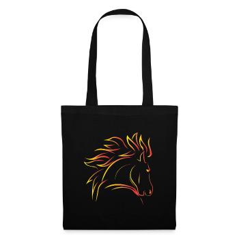 Cheval sauvage - Sac en tissu - noir - Devant