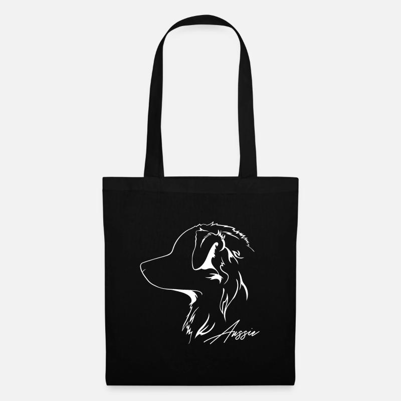 AUSSIE Australian Shepherd Hunde Hütehund Wilsigns - Stoffbeutel - Schwarz
