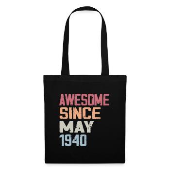 Mai 1940 Anniversaire 1940 Retro 1940 Mai Vintage - Sac en tissu - noir - Devant